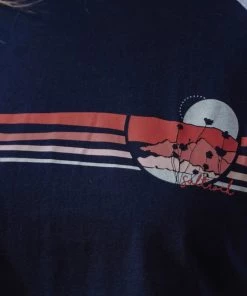 Ladies Polos, Tees & Shirts Saltrock Ladies Moonrise Stripe Raglan Tee -DARK BLUE