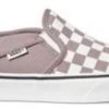 Ladies Footwear Vans Ladies Asher Shoe -PURPLE/WHITE CHECK