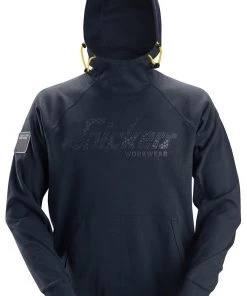 All Snickers Solid Color Logo Hoody -NAVY