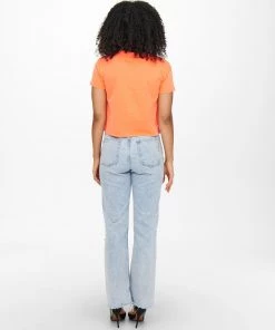 Ladies Polos, Tees & Shirts Jacqueline De Yong LISETTE Tee -ORANGE