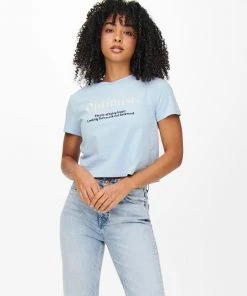 Jacqueline De Yong LISETTE Tee -CASHMERE BLE