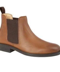 Roamers M278LT Gusset Boot -TAN Mens Footwear