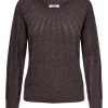 Jacqueline De Yong RUE HAVANNA Knit Jumper -BROWN