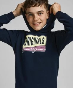 Jack & Jones JNR Jack & Jones JORMASON Boys Hoody -NAVY BLAZER (13-14, 15-16 Only)