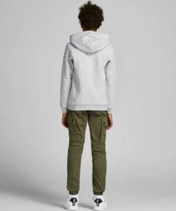 Jack & Jones JNR Kids Hoodies & Sweatshirts Jack & Jones JORMASON Boys Hoody -WHITE MELANGE (13-14, 15-16 Only)