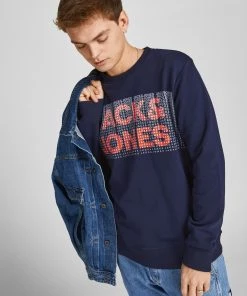 Jack & Jones JCOATHELSTAN Sweatshirt -NAVY BLAZER