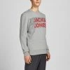 Mens Hoodies & Sweatshirts Jack & Jones JCOATHELSTAN Sweatshirt -LIGHT GREY MELANGE