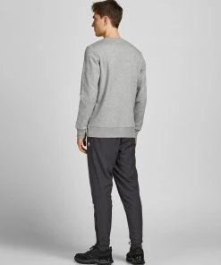Mens Hoodies & Sweatshirts Jack & Jones JCOATHELSTAN Sweatshirt -LIGHT GREY MELANGE