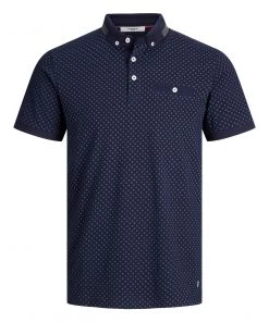 Mens Polos, Tees & Shirts Jack & Jones JPRBLABOYER Polo -NAVY/WHITE (S Only)