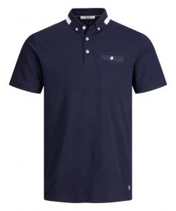 Mens Polos, Tees & Shirts Jack & Jones JPRBLABOYER Polo -NAVY BLAZER