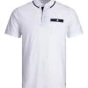 Mens Polos, Tees & Shirts Jack & Jones JPRBLABOYER Polo -WHITE NAVY