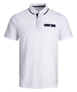 Mens Polos, Tees & Shirts Jack & Jones JPRBLABOYER Polo -WHITE NAVY