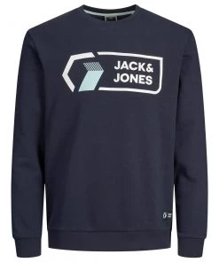 Mens Hoodies & Sweatshirts Jack & Jones JCOLOGAN Sweatshirt -NAVY BLAZER