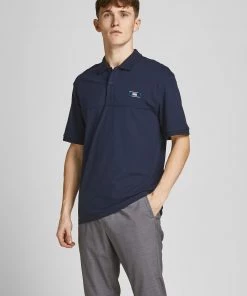 Jack & Jones JCOCLASSIC Polo -NAVY BLAZER Mens Polos, Tees & Shirts