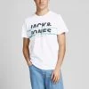 Jack & Jones JCOCHARLES Tee -WHITE Mens Polos, Tees & Shirts