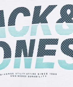 Jack & Jones JCOCHARLES Tee -WHITE Mens Polos, Tees & Shirts