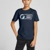 Jack & Jones JNR Jack & Jones JCOLOGAN Boys Tee -NAVY BLAZER Kids Polos, Tees, & Shirts