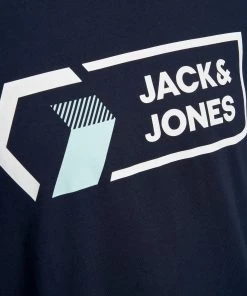 Jack & Jones JNR Jack & Jones JCOLOGAN Boys Tee -NAVY BLAZER Kids Polos, Tees, & Shirts