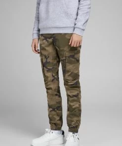 Jack & Jones JNR Jack & Jones JPSTPAUL Boys Cargo Pants -OLIVE CAMO