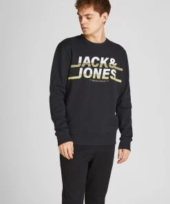 Jack & Jones JCOCHARLES Sweatshirt -BLACK