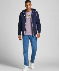 Mens Hoodies & Sweatshirts Jack & Jones JORSPRAYS Sweatshirt -PURPLE