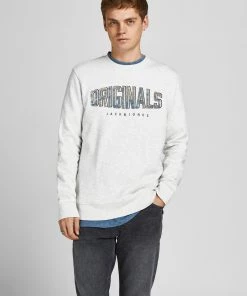 Jack & Jones JORSPRAYS Sweatshirt -WHITE MELANGE