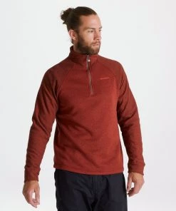 Craghoppers Mens Barker Half Zip Fleece -RED Mens Fleeces & Midlayers