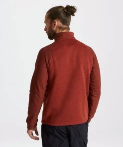 Craghoppers Mens Barker Half Zip Fleece -RED Mens Fleeces & Midlayers