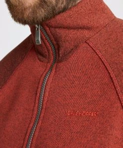 Craghoppers Mens Barker Half Zip Fleece -RED Mens Fleeces & Midlayers