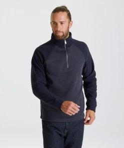 Craghoppers Mens Barker Half Zip Fleece -BLUE Mens Fleeces & Midlayers