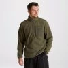 Craghoppers Mens Crawley Half Zip -OLIVE Mens Fleeces & Midlayers