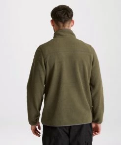 Craghoppers Mens Crawley Half Zip -OLIVE Mens Fleeces & Midlayers