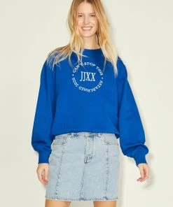 JJXX BEATRICE Sweatshirt -BLUE Ladies Hoodies & Sweatshirts