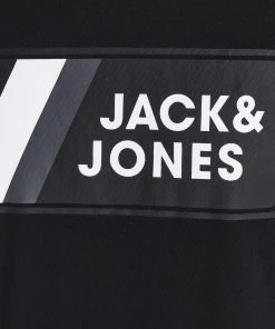 Mens Polos, Tees & Shirts Jack & Jones JCOJAKE Tee -BLACK