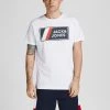 Mens Polos, Tees & Shirts Jack & Jones JCOJAKE Tee -WHITE