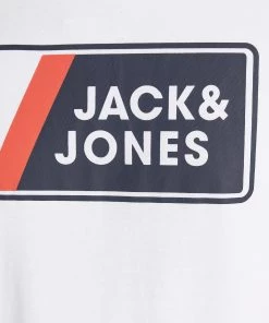 Mens Polos, Tees & Shirts Jack & Jones JCOJAKE Tee -WHITE