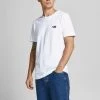 Mens Polos, Tees & Shirts Jack & Jones JCOJAKE BADGE Tee -WHITE (XL, 2XL Only)