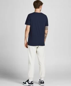 Mens Polos, Tees & Shirts Jack & Jones JCOJAKE BADGE Tee -NAVY BLAZER