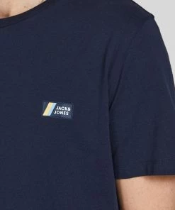 Mens Polos, Tees & Shirts Jack & Jones JCOJAKE BADGE Tee -NAVY BLAZER