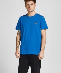Mens Polos, Tees & Shirts Jack & Jones JCOJAKE BADGE Tee -SNORKEL (L, XL Only)