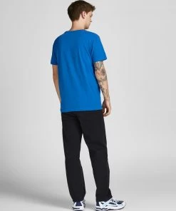 Mens Polos, Tees & Shirts Jack & Jones JCOJAKE BADGE Tee -SNORKEL (L, XL Only)