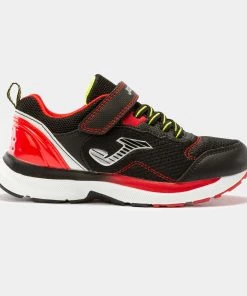 JOMA Kids Boro Runner BOROS2201V -BLACK/RED Kids Footwear