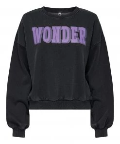 Jacqueline De Yong CARINA Sweatshirt -BLACK