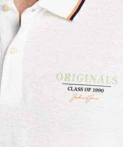 Jack & Jones JORPOP Polo -CLOUD DANCER Mens Polos, Tees & Shirts