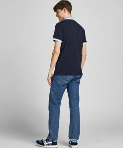 Jack & Jones JCOLOGAN Polo -NAVY BLAZER Mens Polos, Tees & Shirts