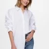 Jacqueline De Yong MIO Button Up Shirt -WHITE Ladies Polos, Tees & Shirts