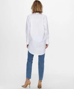 Jacqueline De Yong MIO Button Up Shirt -WHITE Ladies Polos, Tees & Shirts