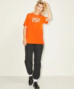JJXX BEA Tee -TOMATO Ladies Polos, Tees & Shirts