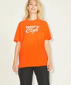 JJXX BEA Tee -TOMATO Ladies Polos, Tees & Shirts