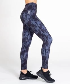 Dare2B Ladies Influential Full Leggings -BLACK/GREY Ladies Sportswear & Fitness